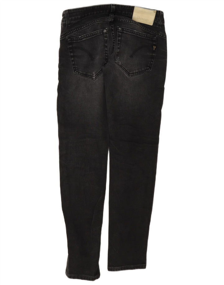 Dondup Jeans slim fit effetto consumato da donna W28 L31 cotone nero