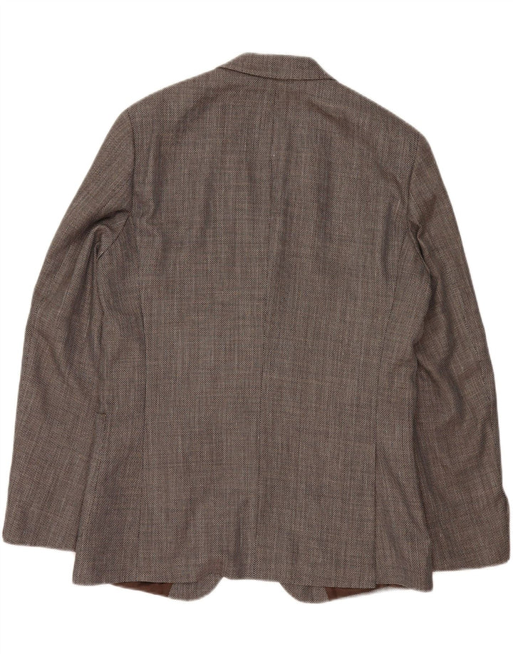 TOMMY HILFIGER Giacca blazer sartoriale da uomo a 2 bottoni IT 52 XL Lana grigia