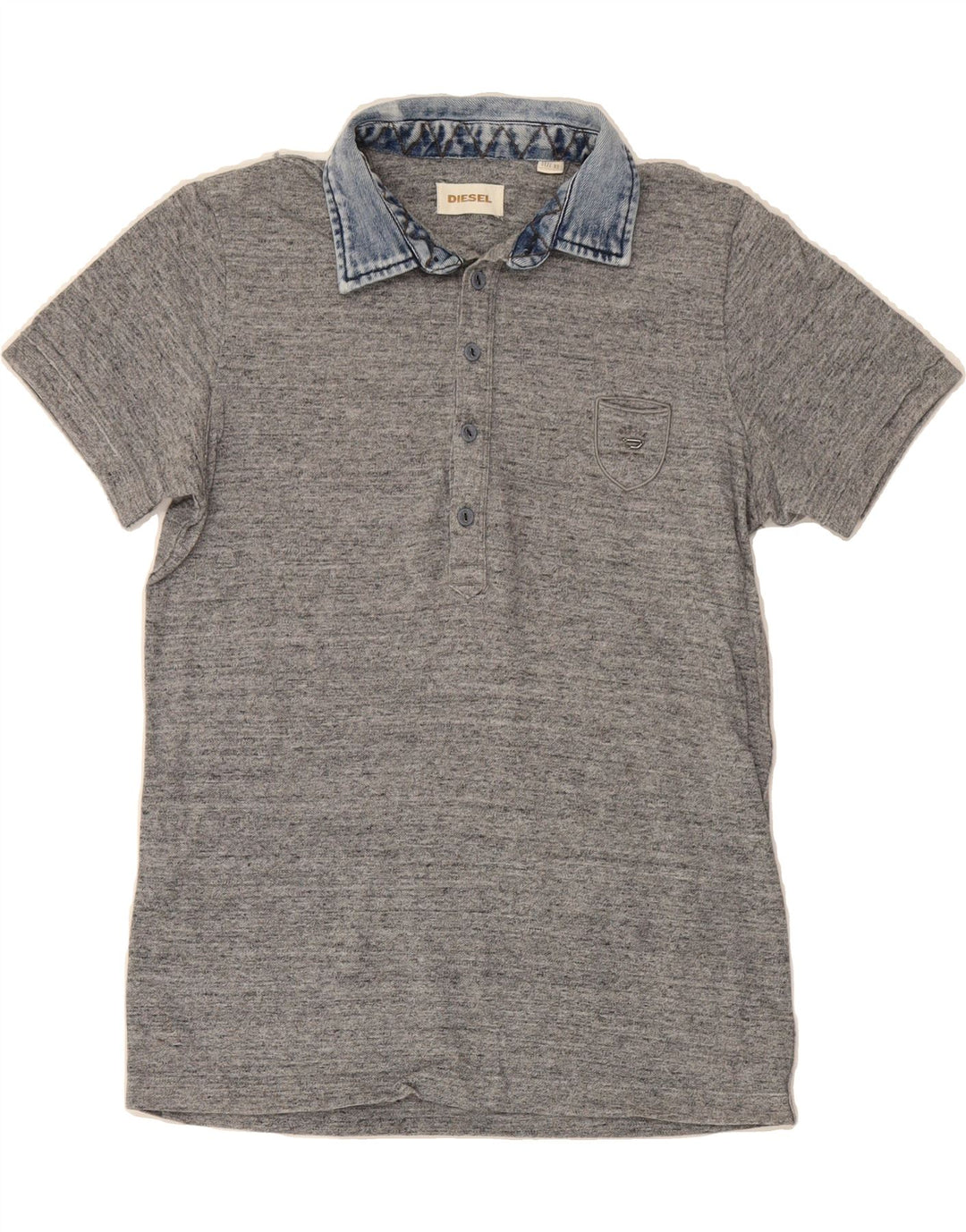 DIESEL Mens Polo Shirt XS Grey Flecked Vintage Diesel and Second-Hand Diesel from Messina Hembry 