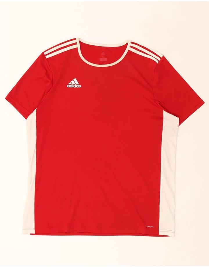 T-shirt ADIDAS da uomo Climalite Top XL Poliestere color block rosso
