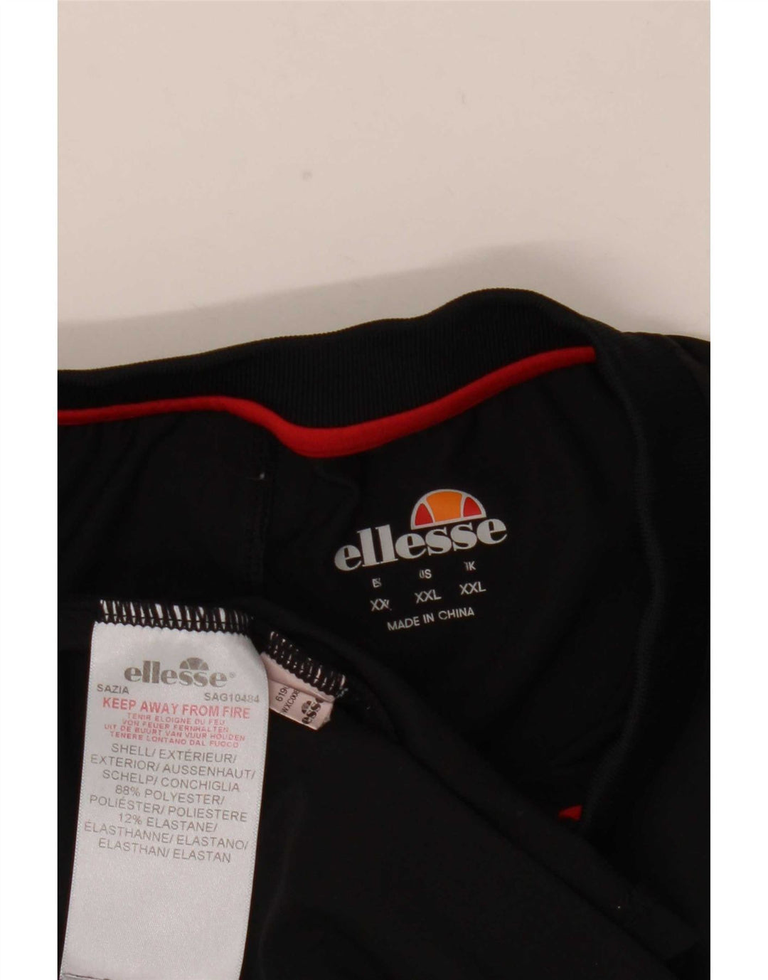 Polo da uomo Ellesse 2XL Poliestere color block nero