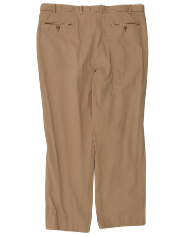 Pantaloni da abito con pegging da uomo Marks & Spencer W40 L33 in cotone beige