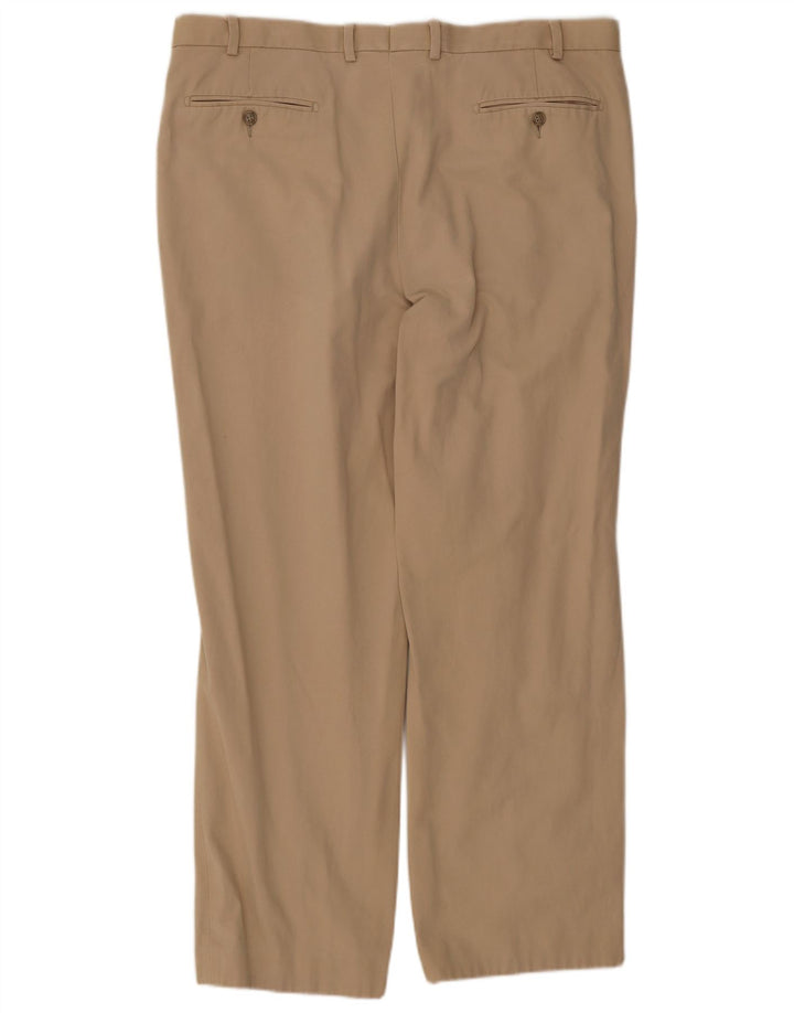 Pantaloni da abito con pegging da uomo Marks & Spencer W40 L33 in cotone beige