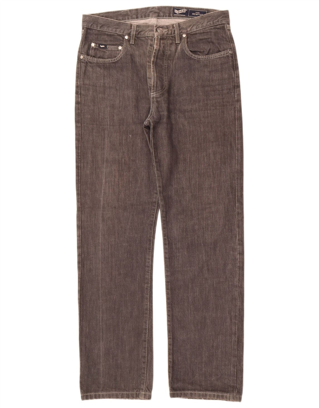 Jeans dritti da uomo Memphis W33 L30 in cotone grigio