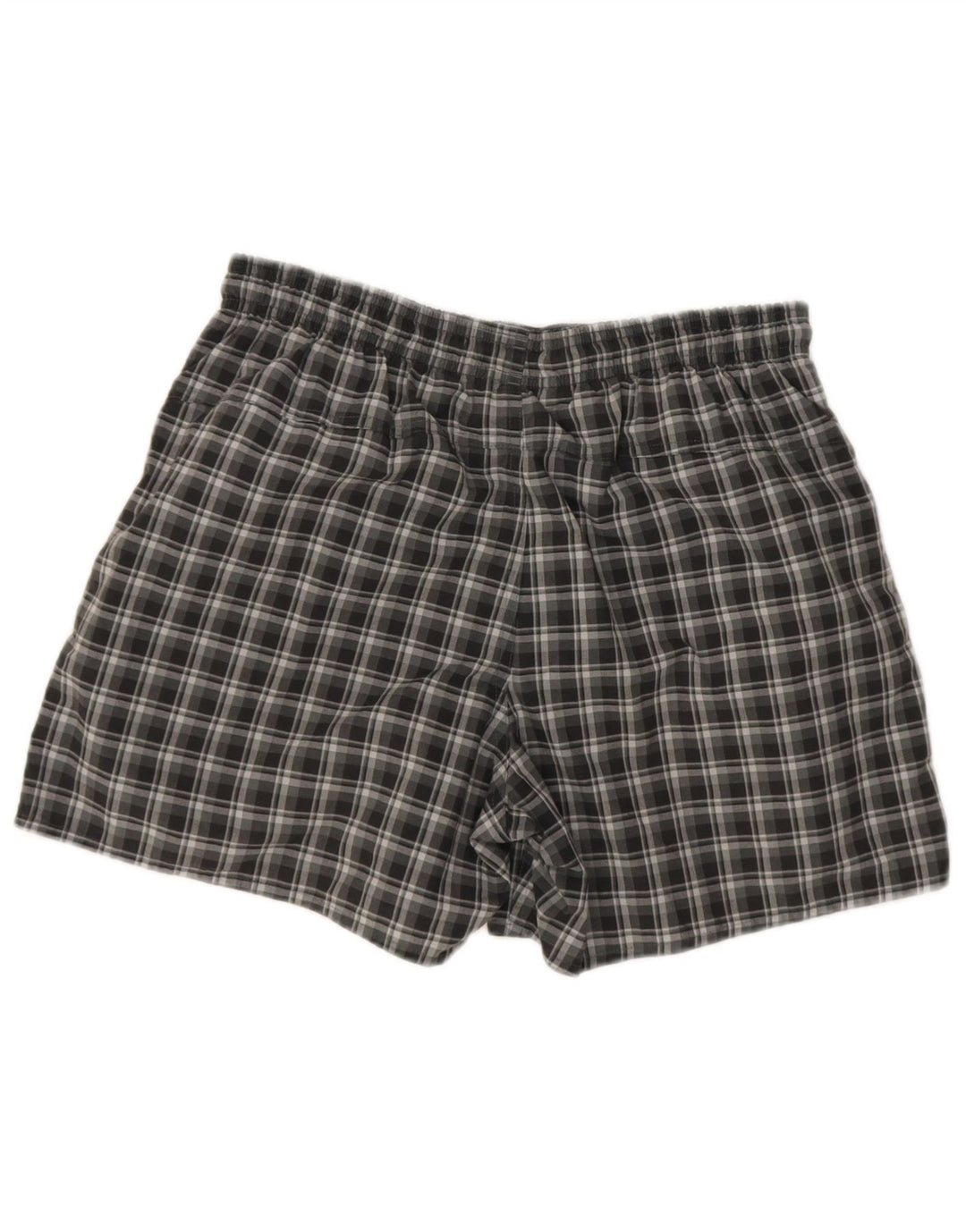 Pantaloncini da bagno Adidas da uomo in poliestere a quadri grigio medio