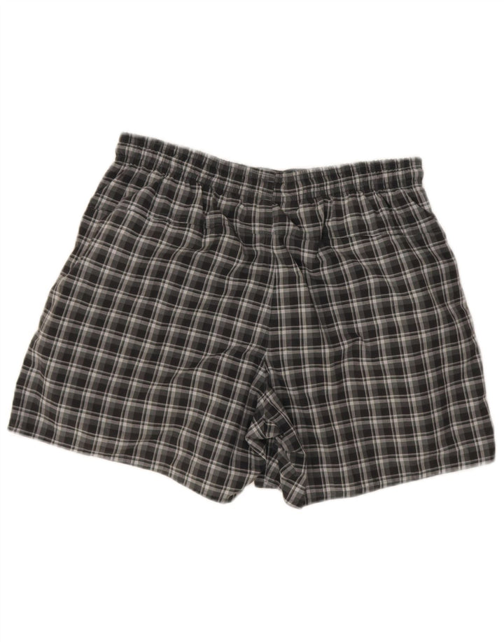 Pantaloncini da bagno Adidas da uomo in poliestere a quadri grigio medio