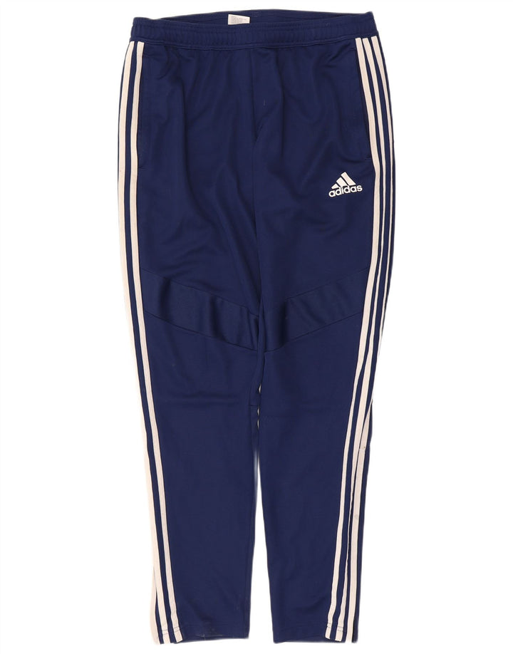 Pantaloni da tuta da uomo Adidas Large in poliestere blu navy