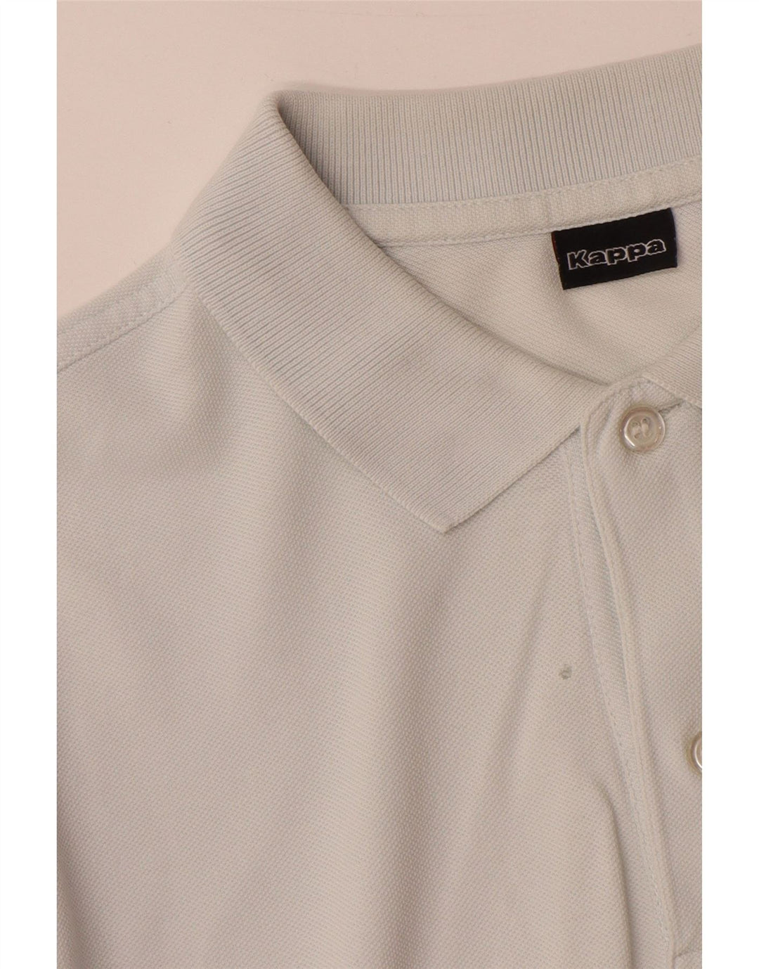 Polo Kappa Uomo Cotone Medio Bianco