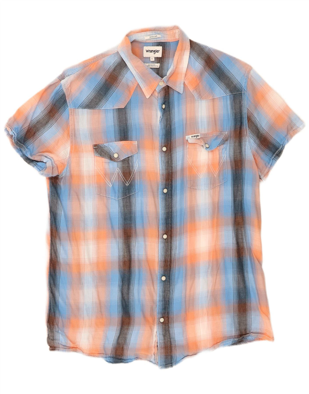 Camicia Wrangler da uomo vestibilità regolare, cotone a quadri multicolore grande