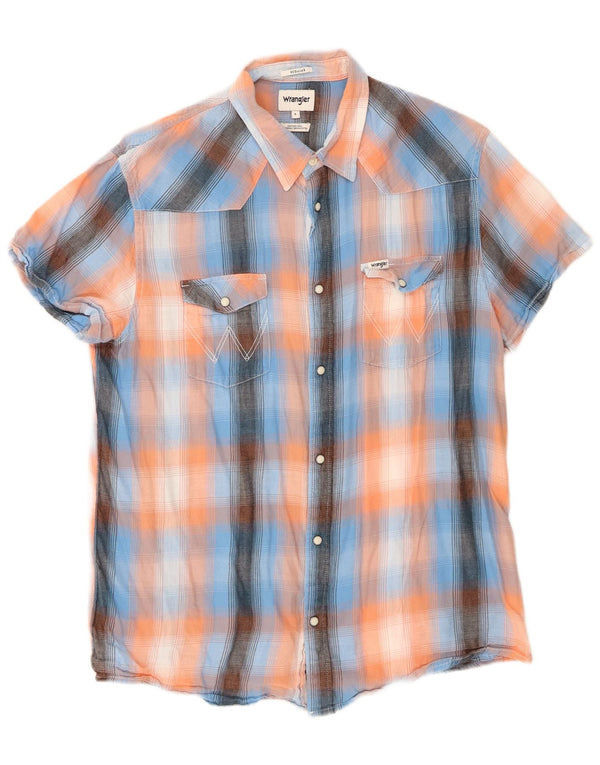 Camicia Wrangler da uomo vestibilità regolare, cotone a quadri multicolore grande