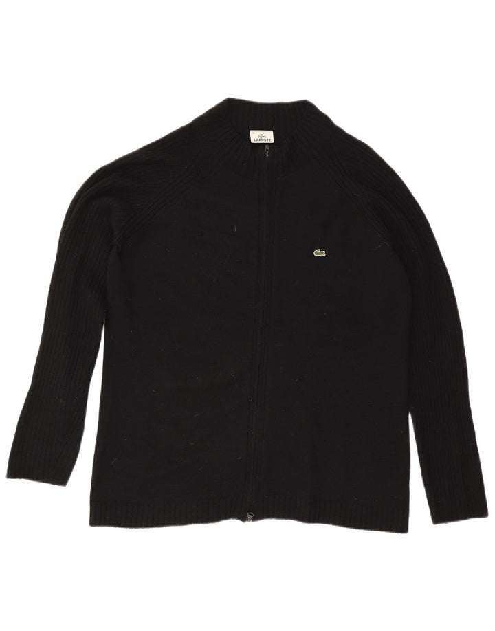 Maglione cardigan da donna Lacoste taglia 46 XL lana nera
