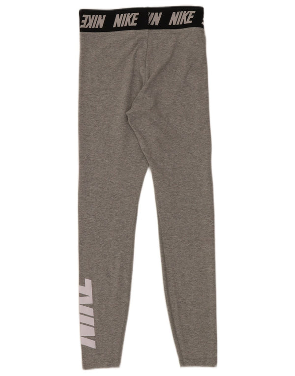 Leggings grafici da donna Nike UK 10 piccolo cotone grigio
