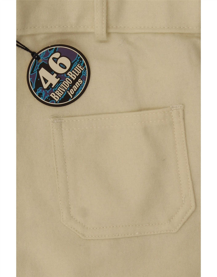 Pantaloni casual bootcut da donna vintage grandi W30 L32 bianco sporco