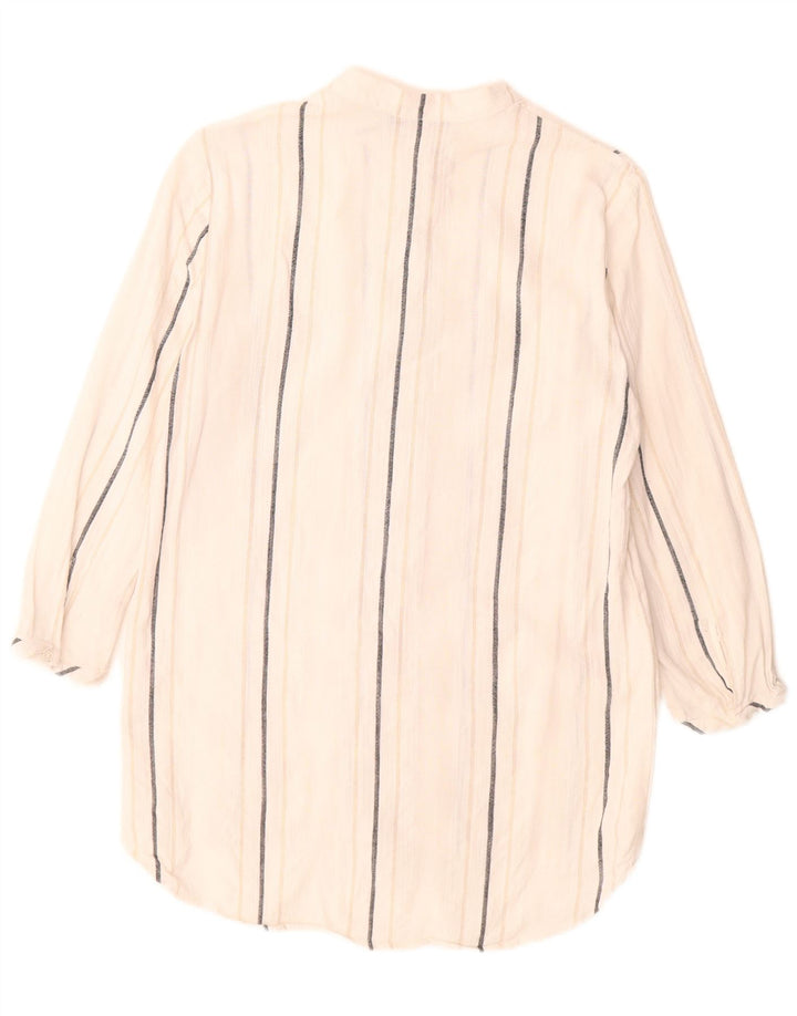 Blusa Camicia Donna Trussardi Jeans Lunga IT 40 Small Righe Bianche