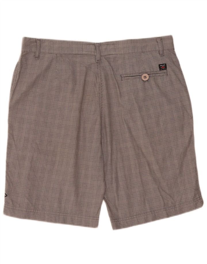 Pantaloncini chino da uomo Bear W34 cotone pied de poule grigio grande