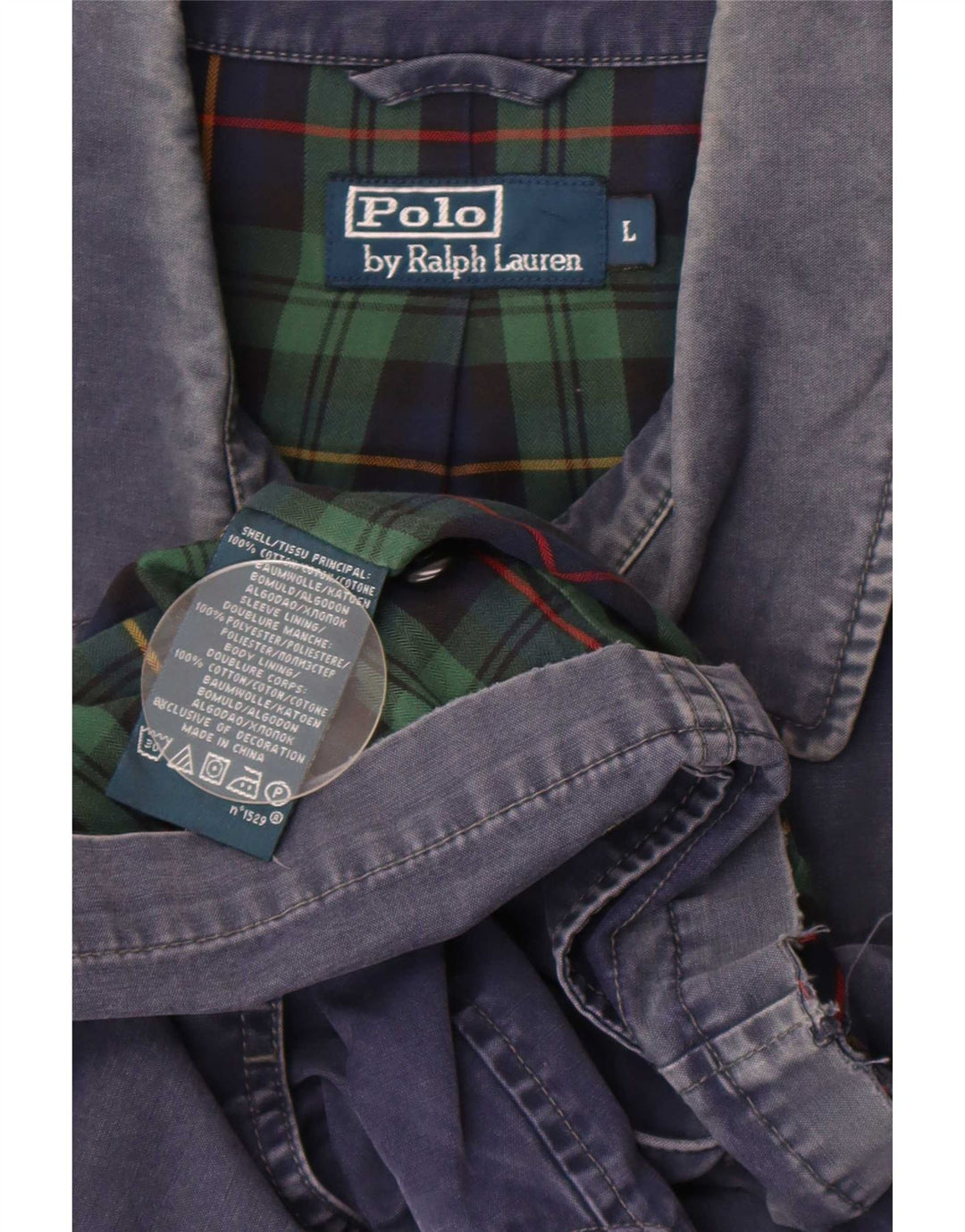 Giubbotto bomber da uomo Polo Ralph Lauren UK 40 grande cotone blu