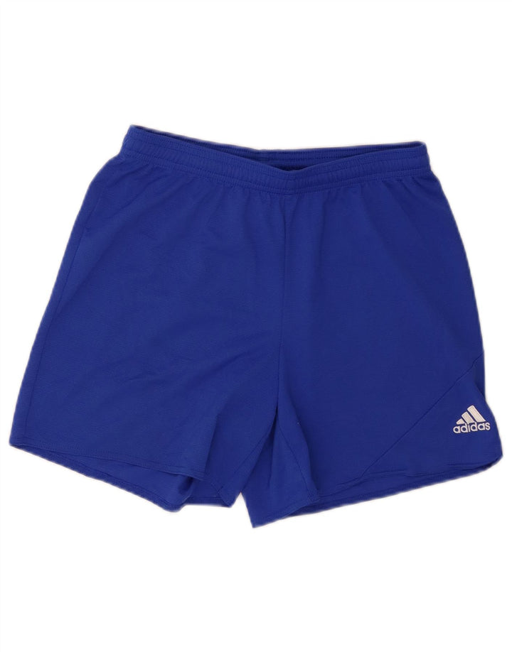 Pantaloncini sportivi Adidas Climalite da donna UK 10 piccoli poliestere blu