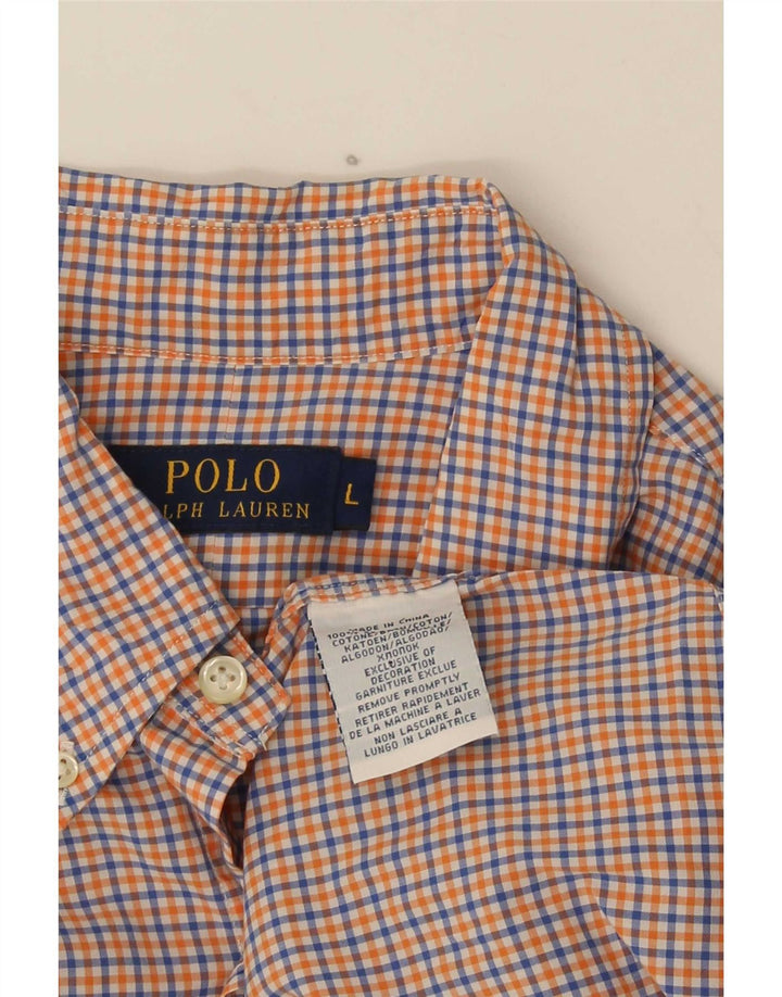 Polo Ralph Lauren Camicia da uomo grande in cotone a quadretti multicolore