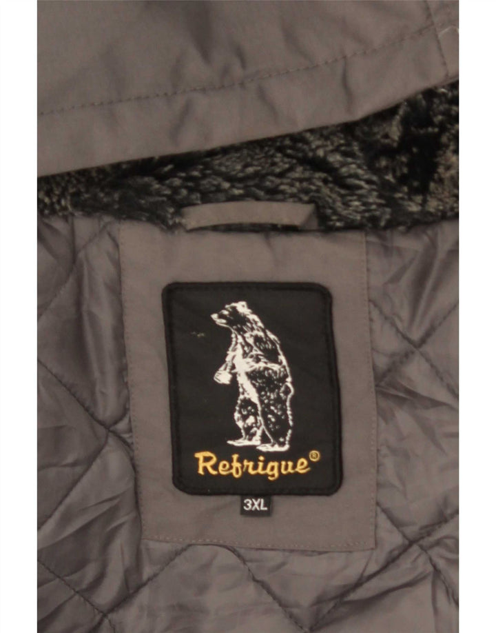 Giacca Parka con cappuccio da uomo Refrigiwear UK 46 3XL Grigio