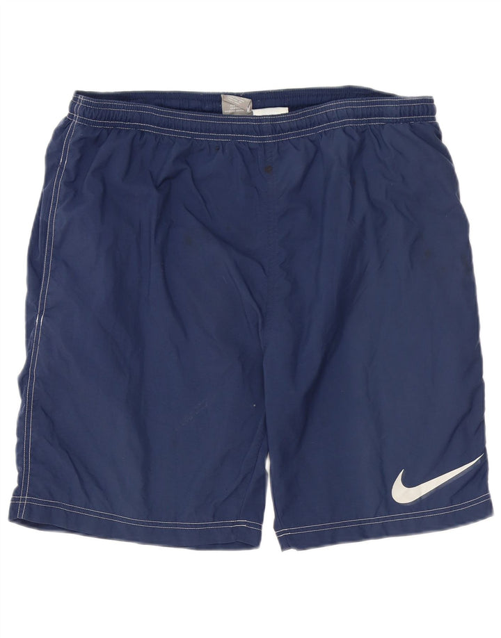 NIKE Pantaloncini sportivi da uomo grandi in nylon blu navy