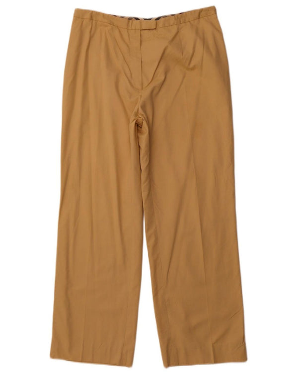 Pantaloni da abito dritti da donna BURBERRY UK 14 Large W32 L28 Beige