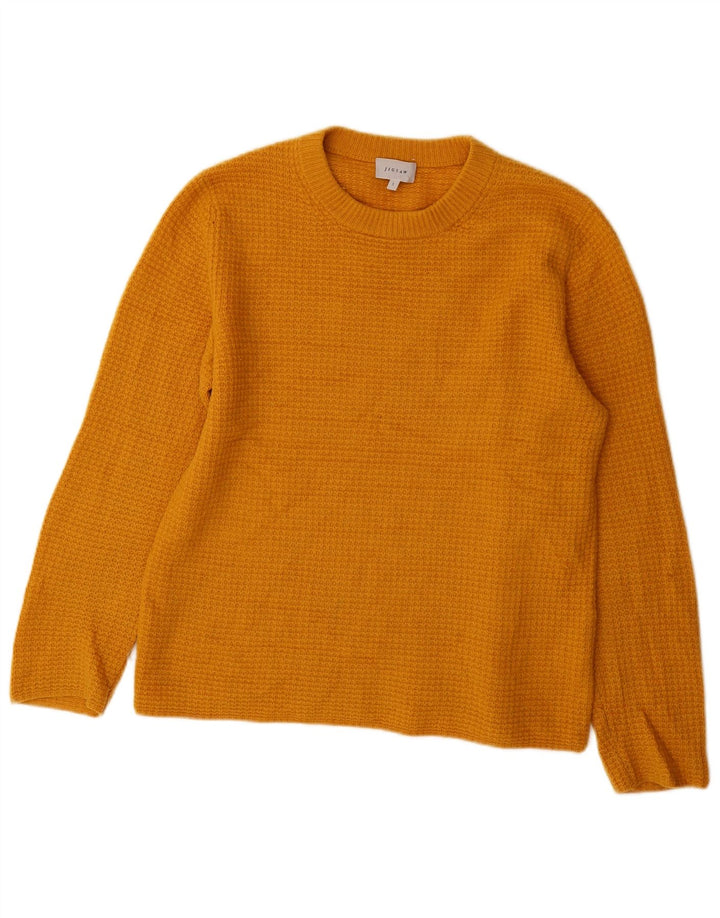 Maglione girocollo da uomo Jigsaw piccolo in lana arancione