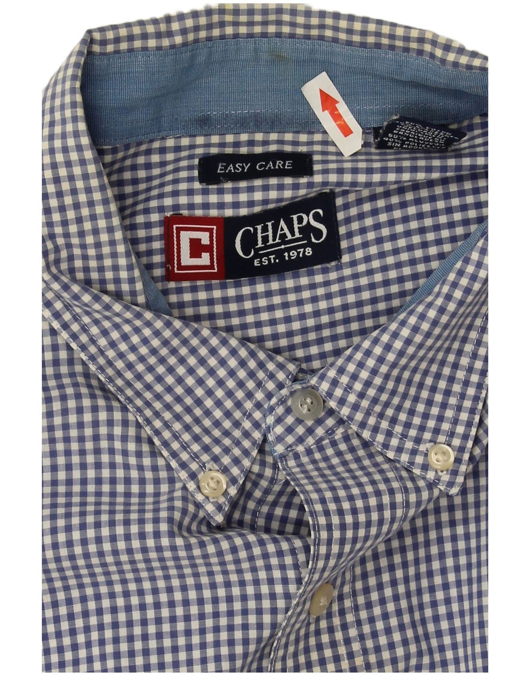 Camicia da uomo Chaps 2XL in cotone a quadri blu