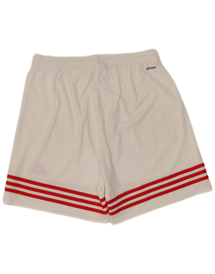 Pantaloncini sportivi ADIDAS Climalite da uomo, grandi, in poliestere bianco