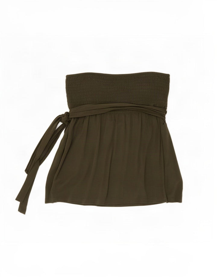 Top senza spalline da donna Benetton UK 6 XS Cachi