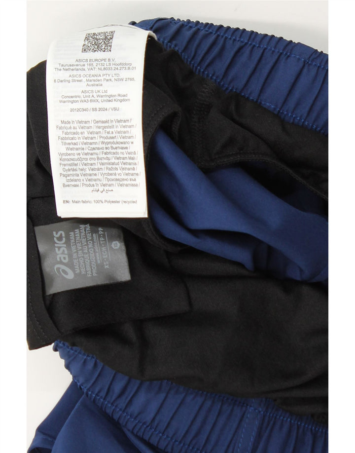 Pantaloncini sportivi ASICS da donna UK 6 XS blu navy poliestere