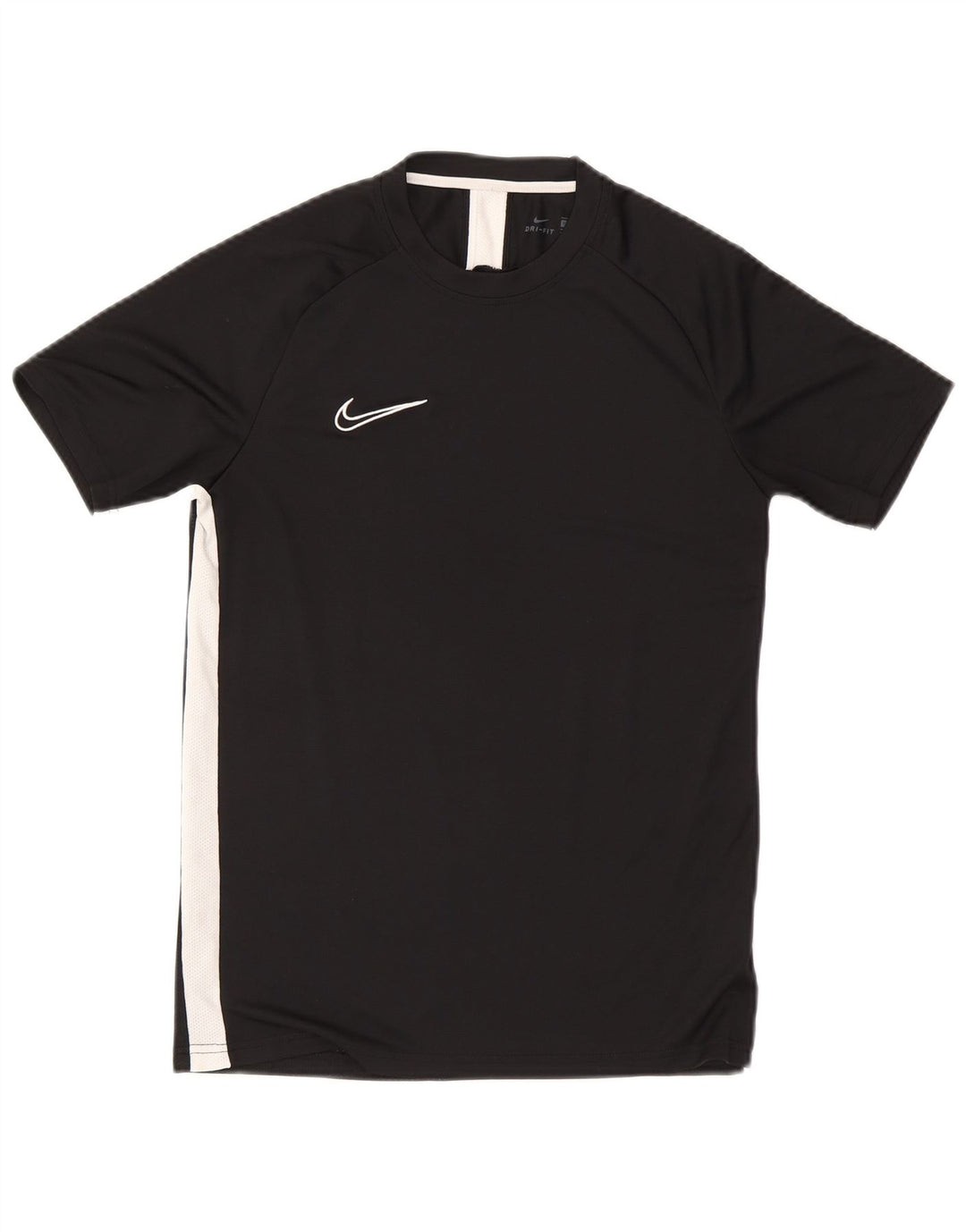 T-shirt Nike da uomo Dri Fit, top in poliestere color block medio nero