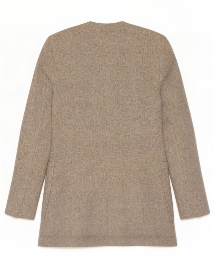 Giacca blazer con zip intera da donna Zara UK 12 Cotone grigio medio