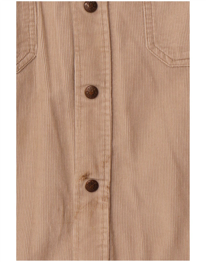 COTTON CLUB Camicia da uomo in velluto a coste grande in cotone beige