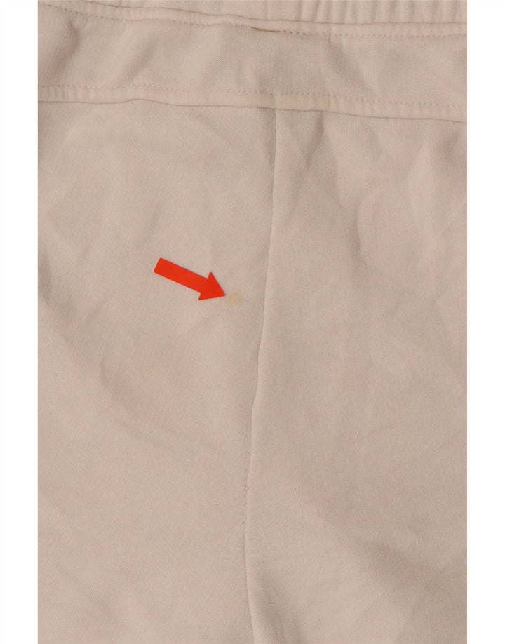 Pantaloncini sportivi con grafica PUMA da donna UK 8 Small in cotone color block bianco sporco