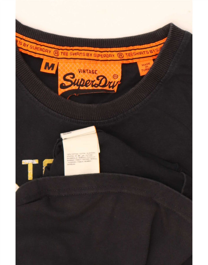 T-shirt grafica da uomo Superdry Top in cotone nero medio