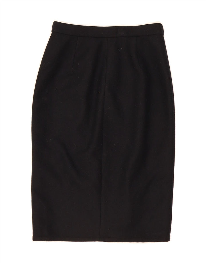 J. CREW Womens Pencil Skirt US 0 XS W26  Black Wool Vintage J. Crew and Second-Hand J. Crew from Messina Hembry 