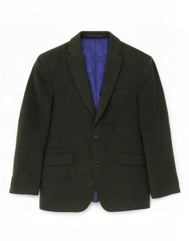 Giacca blazer a 2 bottoni Marks & Spencer da uomo UK 42 grande lana kaki