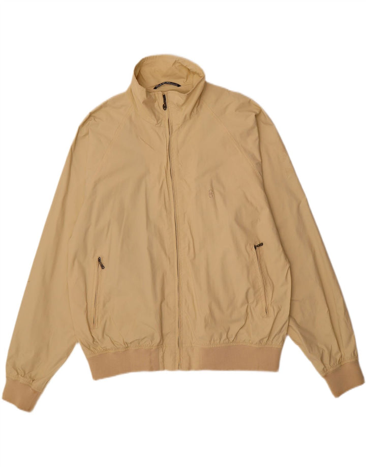 CONTE OF FLORENCE Mens Bomber Jacket UK 42 XL Beige Polyamide Vintage Conte of Florence and Second-Hand Conte of Florence from Messina Hembry 