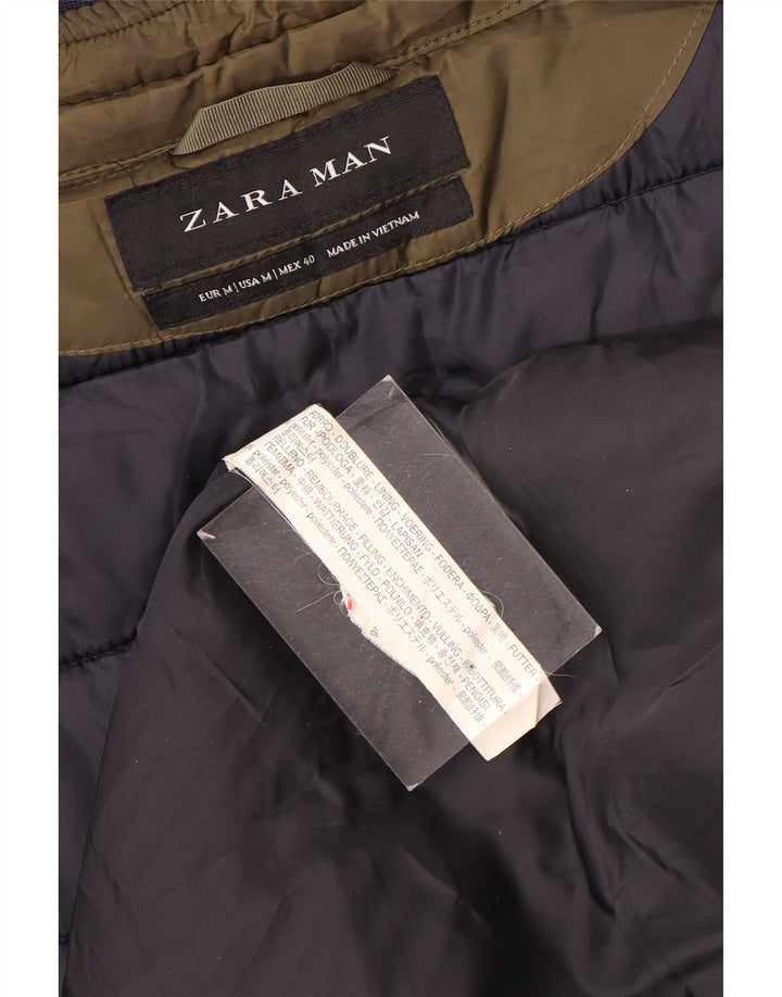 Giacca imbottita da uomo Zara UK 38 Poliestere marrone medio