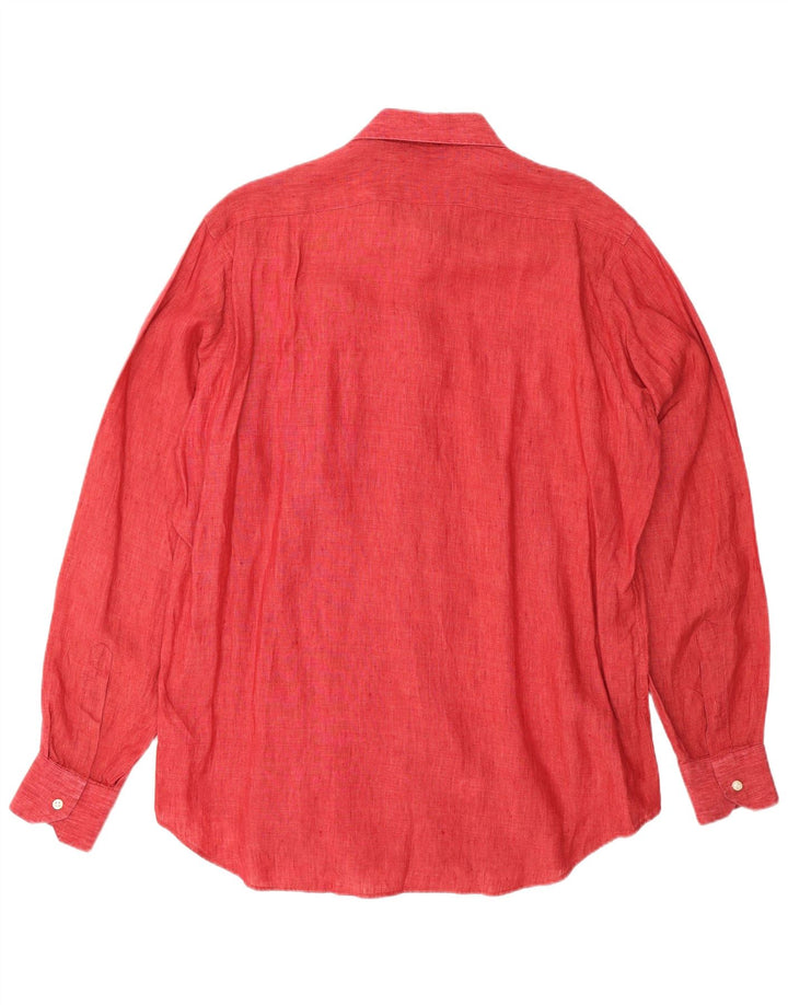 CAMICISSIMA Camicia Uomo Slim Fit XL Lino Rosso