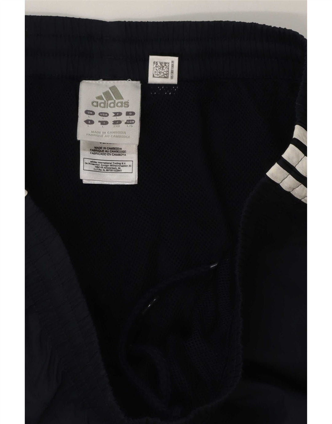 Pantaloni da tuta Adidas Cargo Capri da uomo di grandi dimensioni in poliestere blu navy