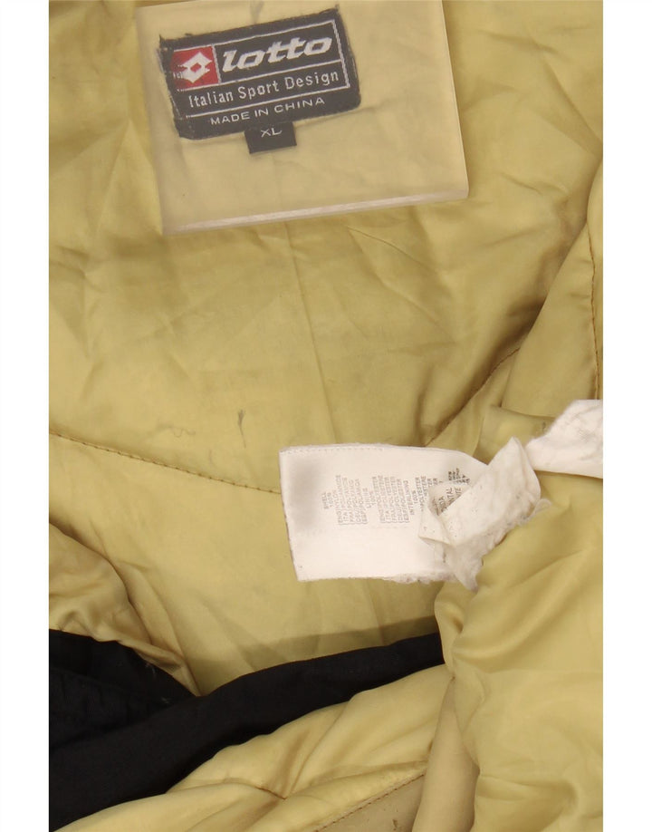LOTTO Mens Padded Jacket UK 42 XL Black Nylon Vintage Lotto and Second-Hand Lotto from Messina Hembry 