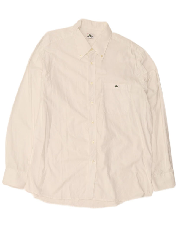 Camicia Lacoste da uomo vestibilità regolare taglia 46 2XL cotone bianco
