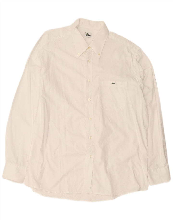 Camicia Lacoste da uomo vestibilità regolare taglia 46 2XL cotone bianco