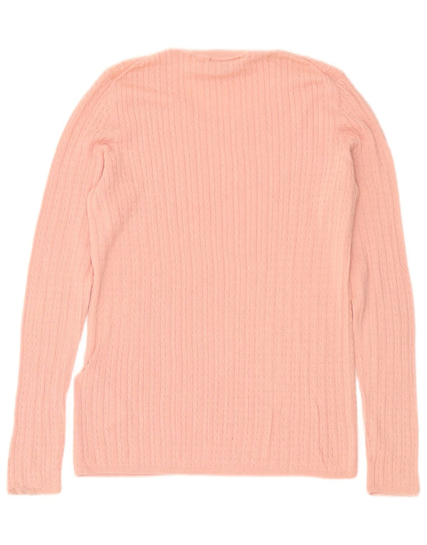 Maglione maglione girocollo oversize da donna Tommy Hilfiger UK 6 XS Rosa