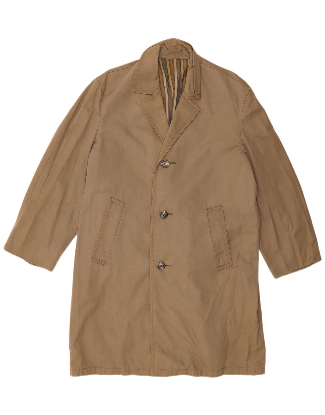 Soprabito vintage da uomo UK 40 grande in cotone beige
