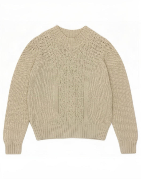Maglione maglione con scollo a barca da donna Marks & Spencer UK 10 piccolo bianco sporco
