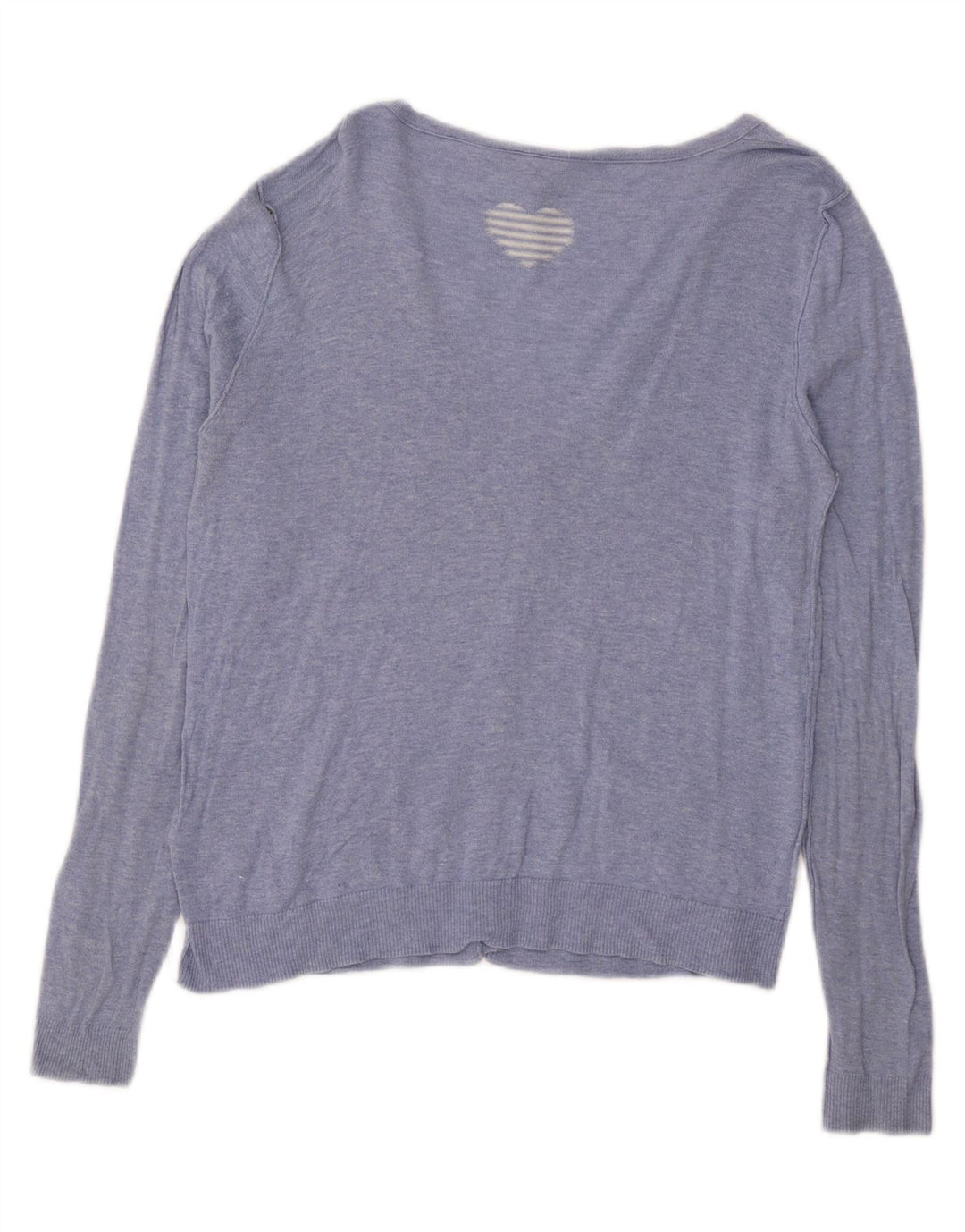 Maglione cardigan da donna White Stuff UK 16 Grande cotone screziato blu