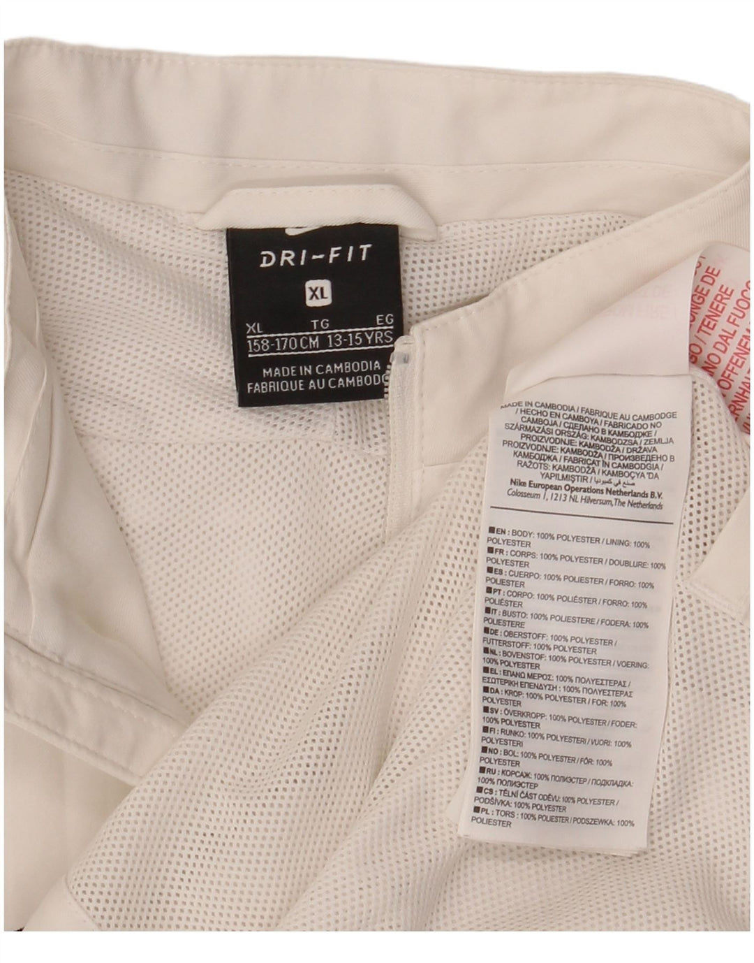 Giacca antipioggia Nike Ragazzo Dri Fit 13-14 anni XL Poliestere color block bianco