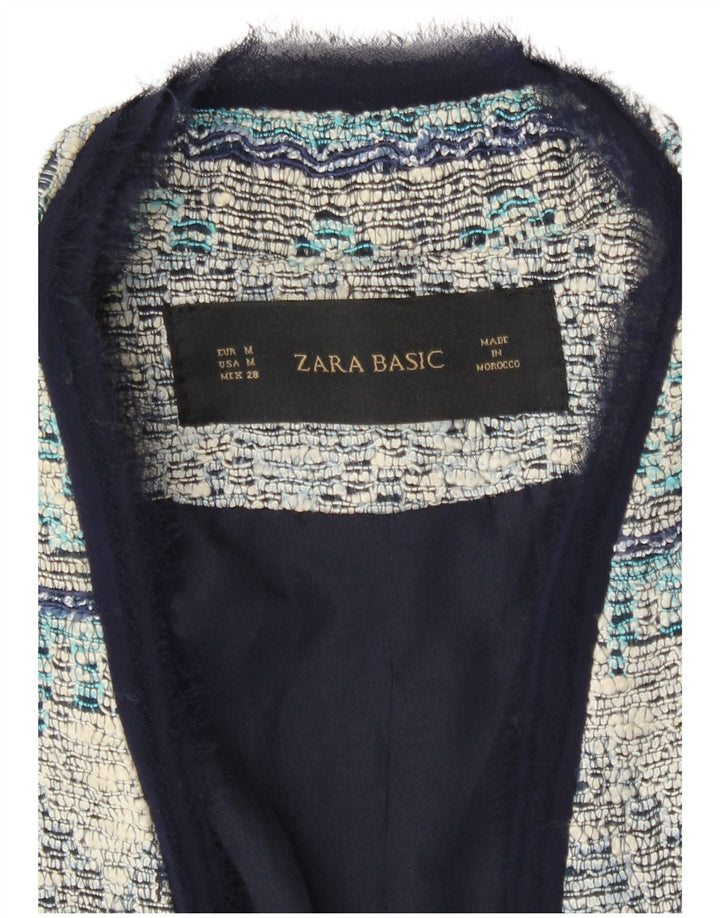 Soprabito aperto da donna Zara UK 12 blu medio a righe